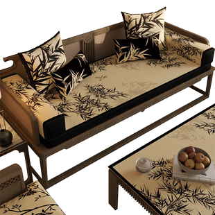 中式红木沙发海绵坐垫2025新款实木罗汉床垫定制加厚飘窗垫折几枝