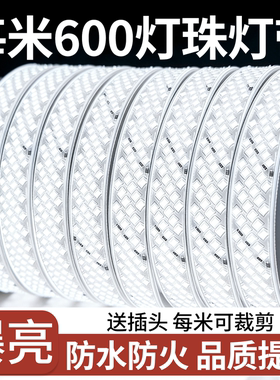 600灯珠爆亮320灯带LED灯条户外工程超亮防水家用客厅室外220V