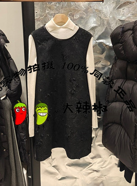 BDT1LD1201衣播女装新款新中式提花无袖裙子圆领连衣裙入夜萤火