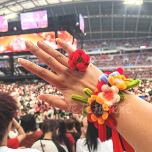 华晨宇火星演唱会火星玫瑰戒指扭扭棒diy火姐互黑小礼物创意饰品