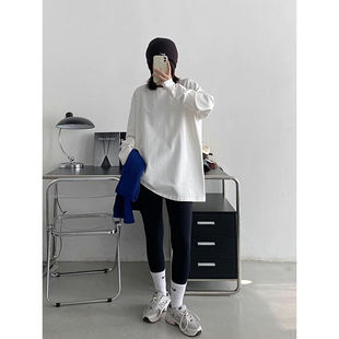 白色下装消失中长款t恤女遮屁股大码200斤高个子内搭打底衫女士潮