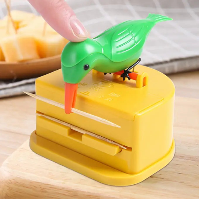 小鸟牙签盒卡通牙签盒创意按压式弹出式家用复古可爱牙签筒,收纳整理,牙签盒,淘宝优惠券,粉丝福利购,淘宝优惠卷