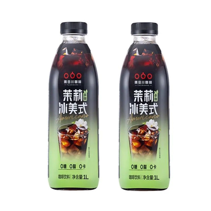 隅田川即饮黑咖啡茉莉冰美式黑咖啡特调饮料1L0糖0卡大容量分享装