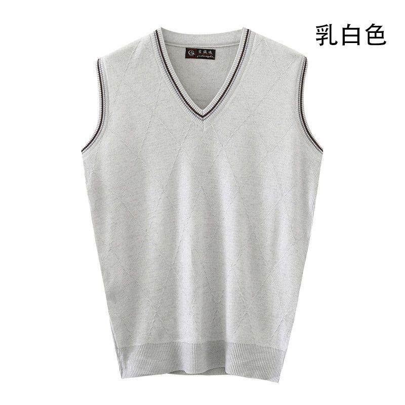 中老年套头背心男士春秋