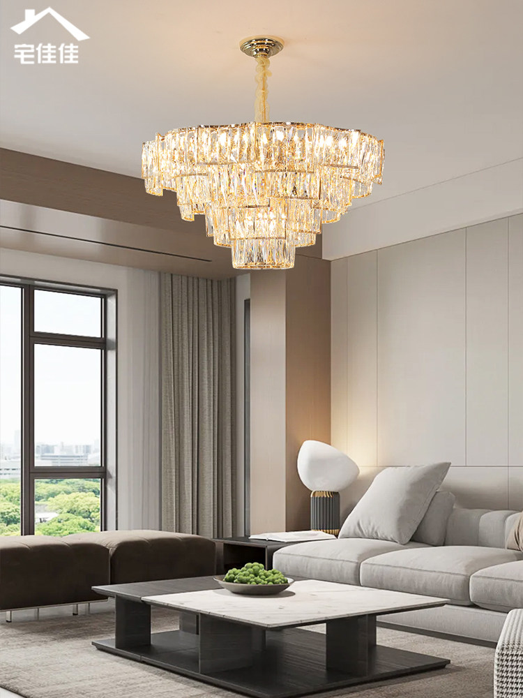 客厅吊灯意大利风格简单现代高端家居大气卧室餐厅法国光豪华水晶