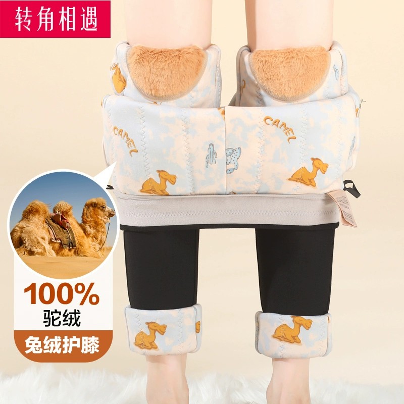 驼绒棉裤女冬季外穿高腰显瘦