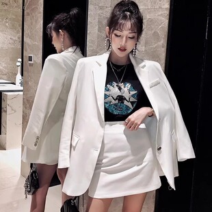 洋气网红小西装套装女短裙2025新款春装气质韩版时尚休闲潮套装