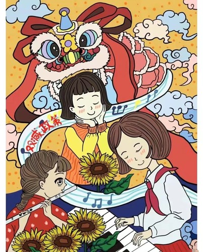 电子板报电脑绘画设计