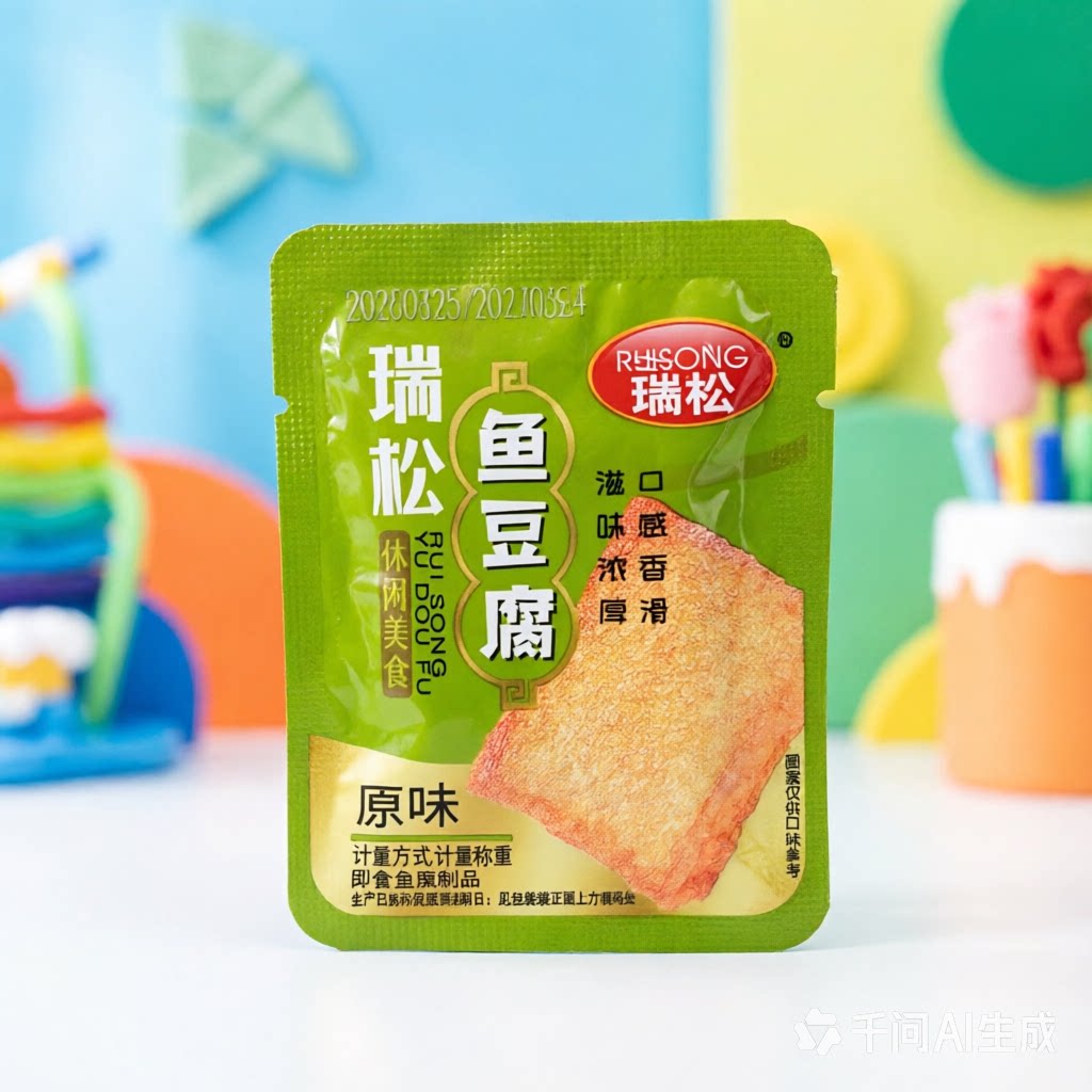 瑞松鱼豆腐开袋即食原味豆腐干休闲办公解馋鱼糜制品小零食小吃