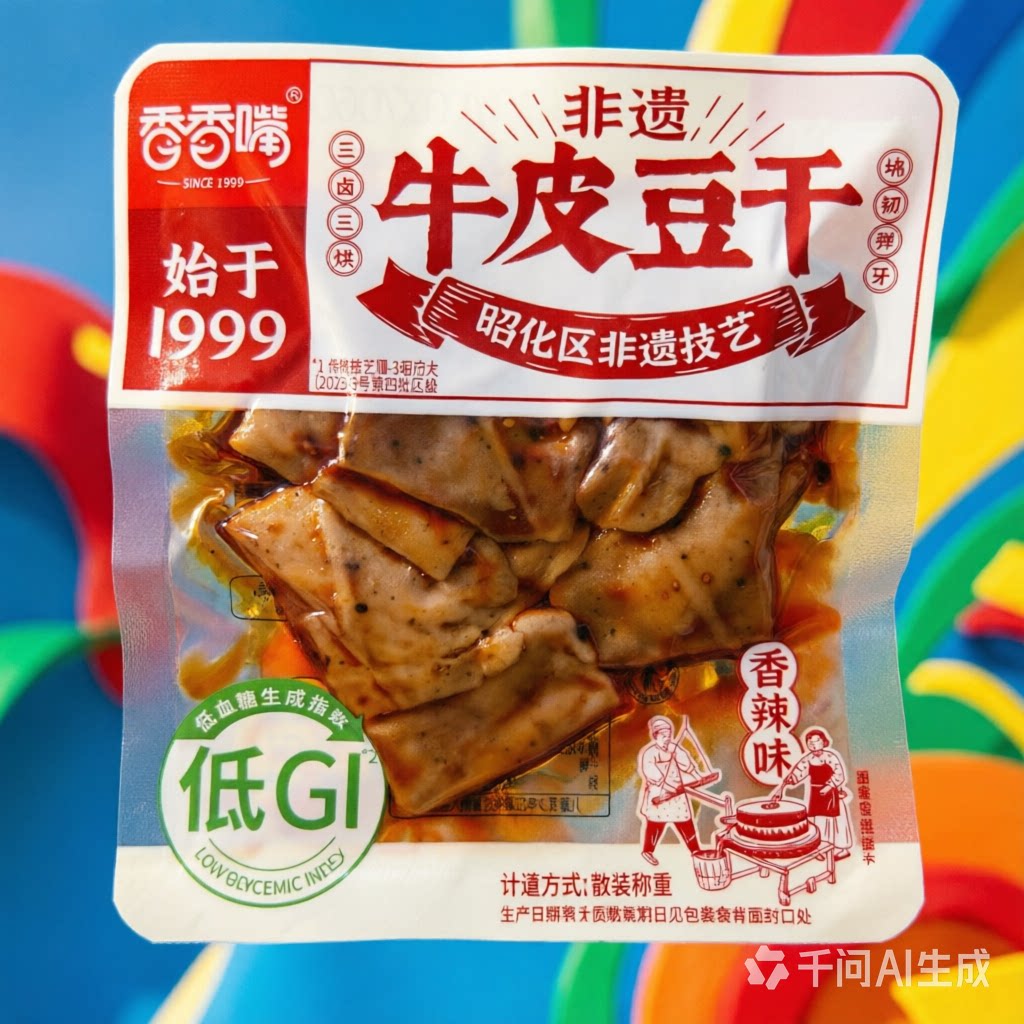 香香嘴牛皮豆干香辣味独立小包装