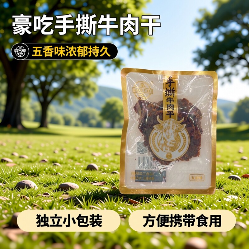 豪吃牛肉干五香味独立小包装