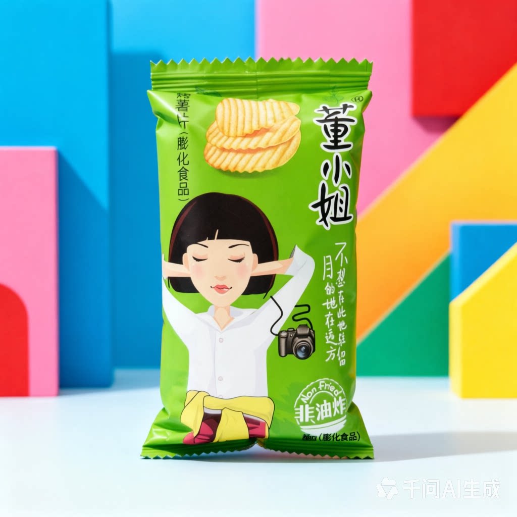 董小姐烘培薯片清新番茄味独立小包装儿童休闲零食好吃的美味的食