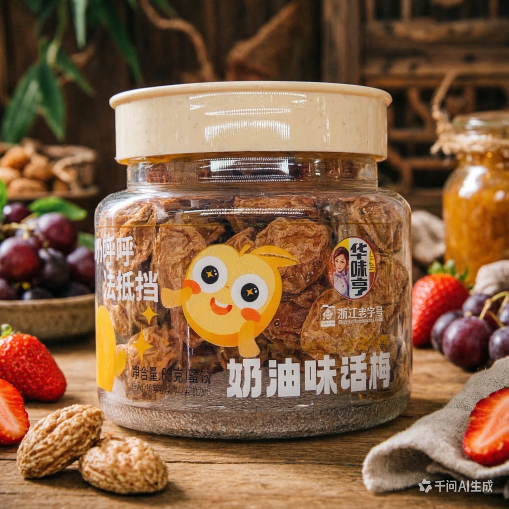 华味亨奶油味话梅89克