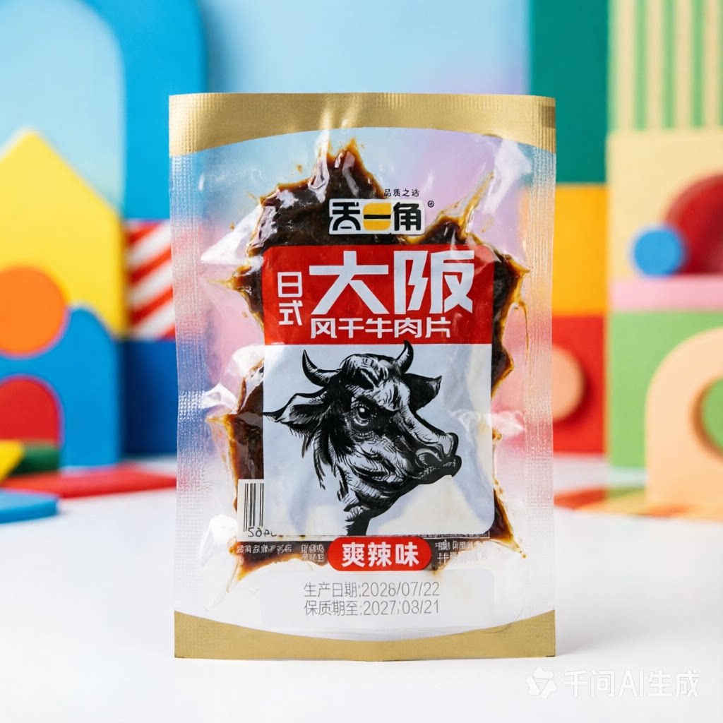 天一角日式大阪风干牛肉片爽辣味独立小包装湖岭好吃的牛肉干哦