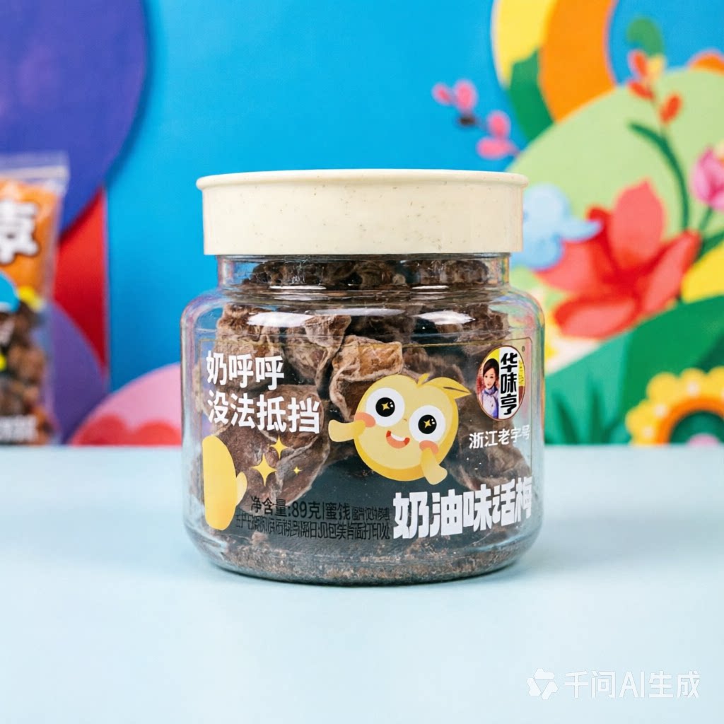 华味亨奶油味话梅89克 休闲果脯蜜饯办公室零食梅子果干小吃