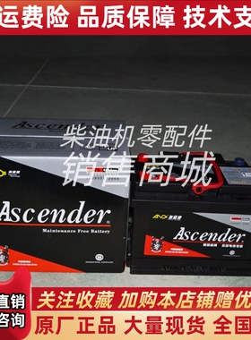 埃森德55515柴油发电机组启动蓄电池12 24V纳米免维护电瓶原厂