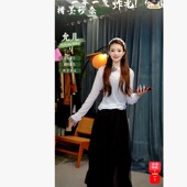 褶皱网纱半裙213263 侯允儿限定