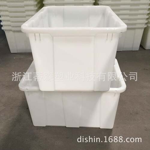 614水箱白色可套叠塑料箱PE食品级水桶85L水箱服装收纳箱储水桶