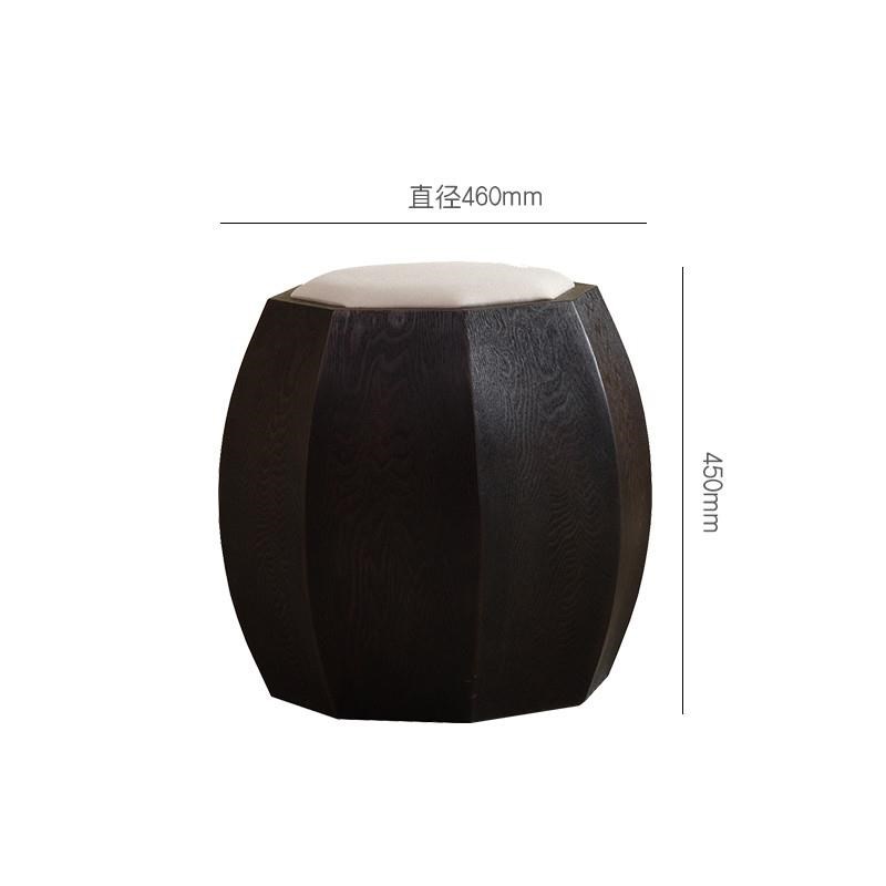 鼓凳实木新中式沙j发边凳矮家用圆登櫈子茶桌小坐凳圆形客厅小凳