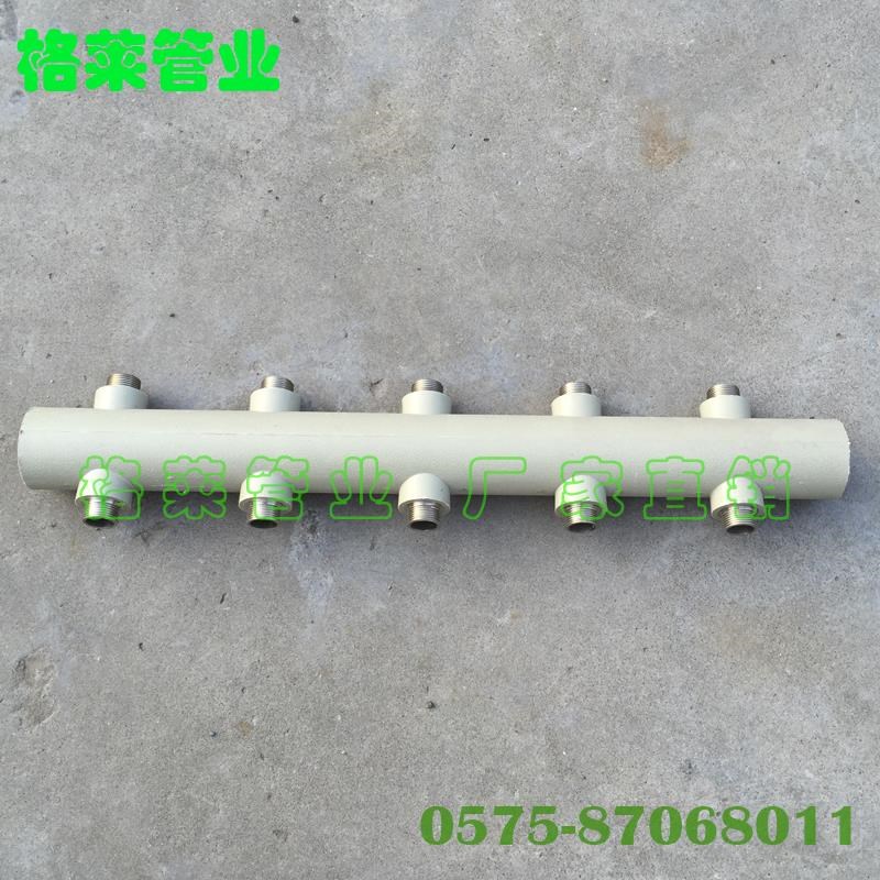 PE /PPR双排自来水o塑料分水器  水管户表外牙分水阀50间距120 15