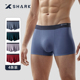 XSHARK鲨鱼男士 加肥加大肥佬莫代尔螺纹蓝色四角短裤 平角内裤 大码