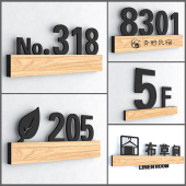 数字墙贴标识牌定做 民宿房号指示牌楼层标志出租房号码 门牌号码 牌家用宾馆酒店门牌号定制3d镂空立体创意个性