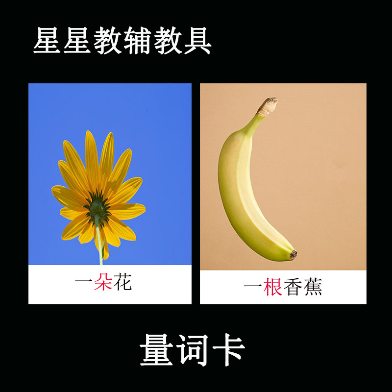 量词卡片 认知语言训练教具 自闭孤独症康复aba教学实操卡