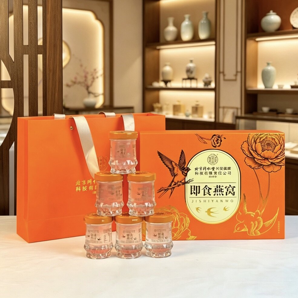 北京同仁堂内廷上用即食鲜炖燕窝礼盒女性滋补营养品送礼长辈正品