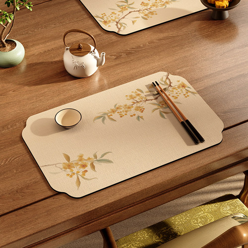 新中式茶席茶垫沥水垫硅藻泥茶杯吸水垫厨房台面隔热餐垫茶道垫子