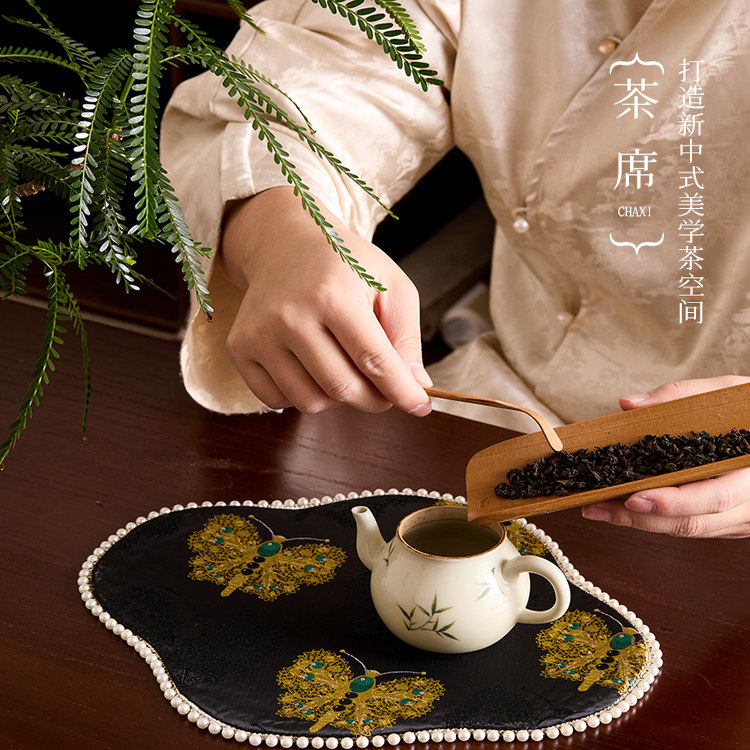 新中式织锦防水茶席垫子茶垫桌布茶布干泡台轻奢高端新中式禅意,居家布艺,茶席,淘宝优惠券,粉丝福利购,淘宝优惠卷