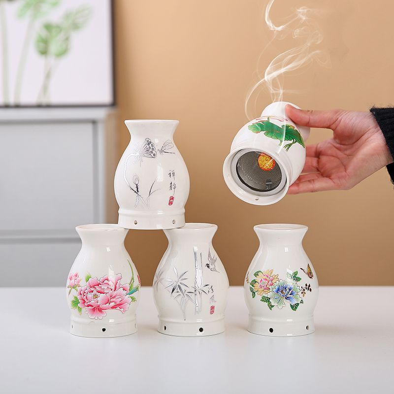 温通罐陶瓷温灸器家用艾灸罐刮痧一体杯艾灸盒随身灸养生馆温通刮