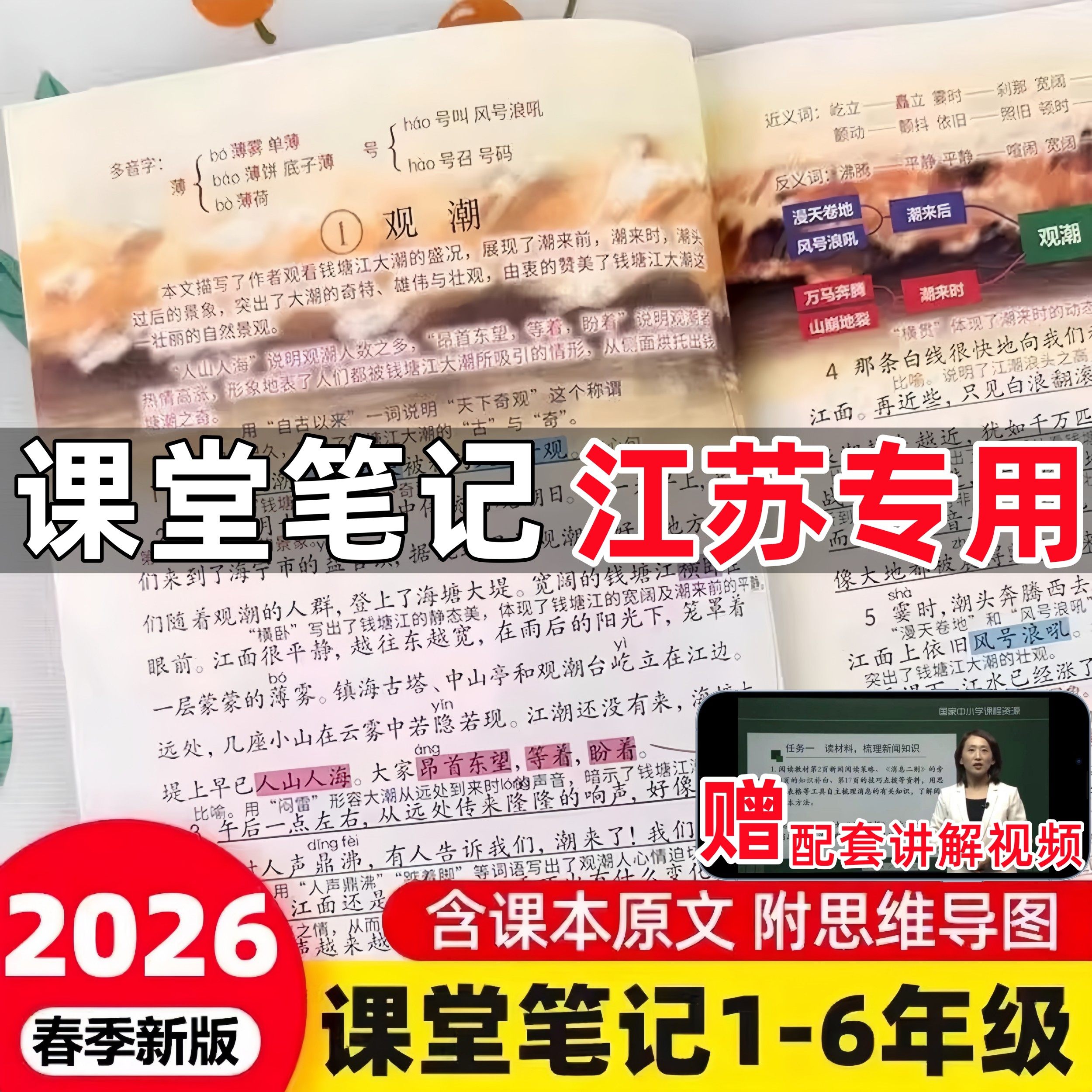 【江苏专用】2026新版课堂笔记一年级二年级三四五六年级上册下册语文数学英语部编人教版苏教版译林版全套课本教材重难点解析预习