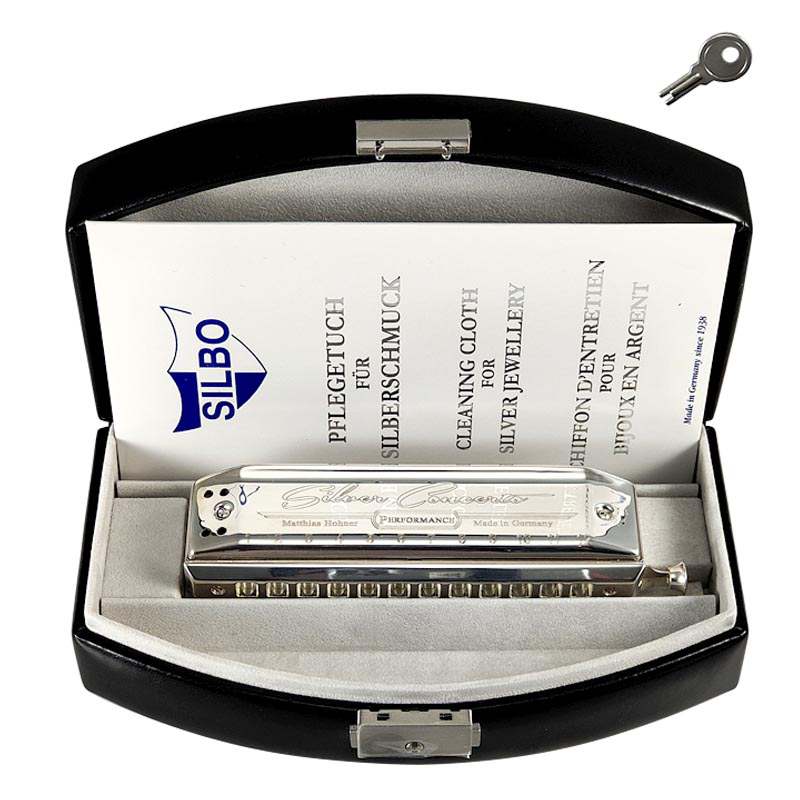 和来德国进口银协奏曲Silver Concert 半音阶口琴12孔专业演奏款