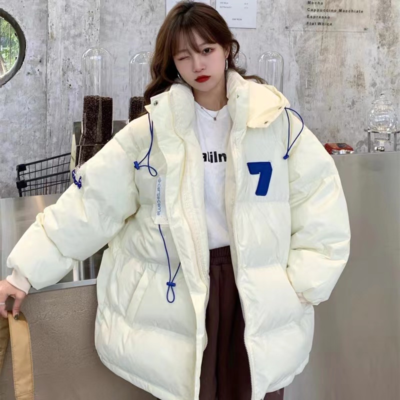 棉服女外套韩版短款面包服小个子大码港风宽松羽绒服学生胖MM
