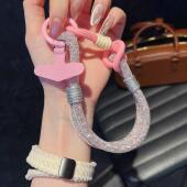 高级感网纱防丢挂绳结实多巴胺手腕手链钥匙链包包挂件挂饰带夹片