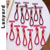 新年红短款 挂绳手机链挂链加粗加厚手腕带挂件挂链绳防丢钥匙扣