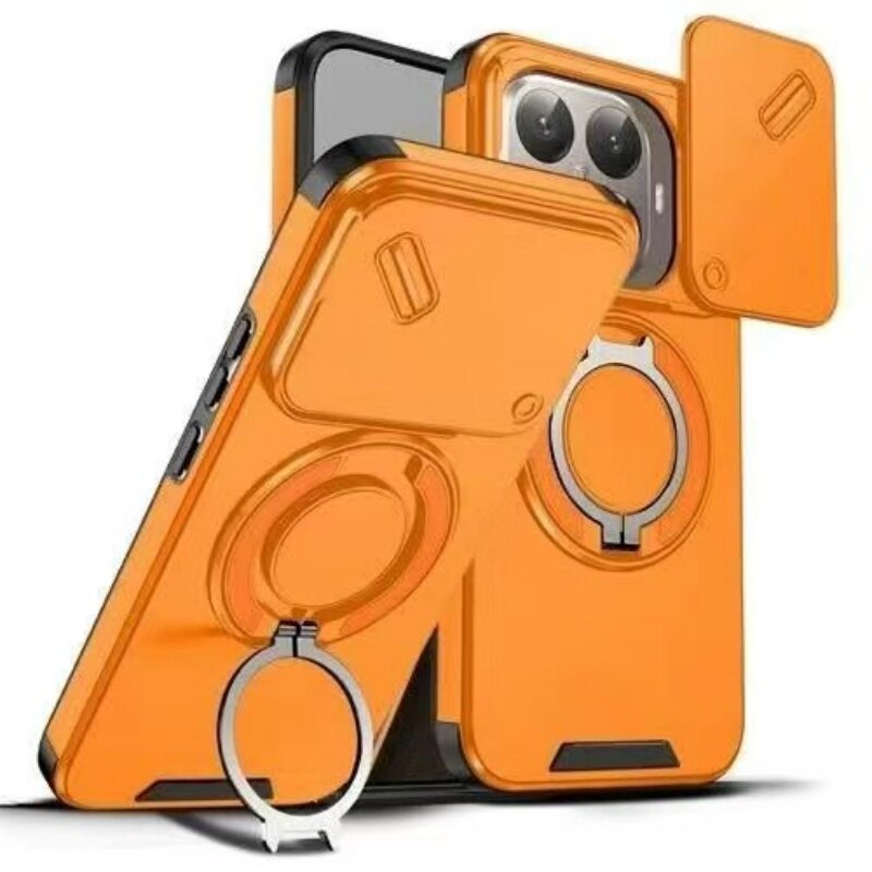 滑盖镜头推窗适用OPPOfindx9pro防摔手机壳FIND15pro旋转一体支架壳14保护套13磁吸支架多功能男女防指纹硅胶