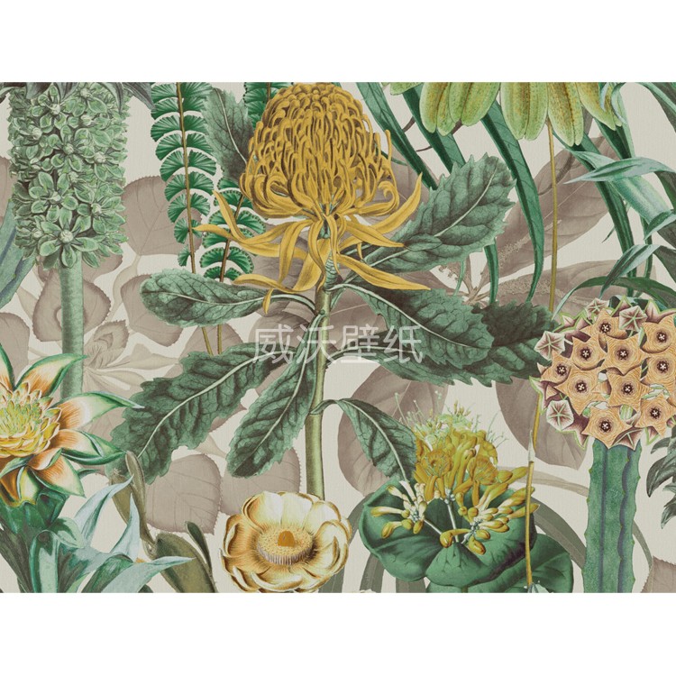 比利时进口OMEXCO Birds of Paradise田园大花背景墙纸壁纸BOP601