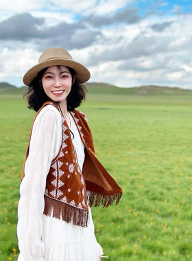 新疆川西旅游穿搭民族风族风马甲