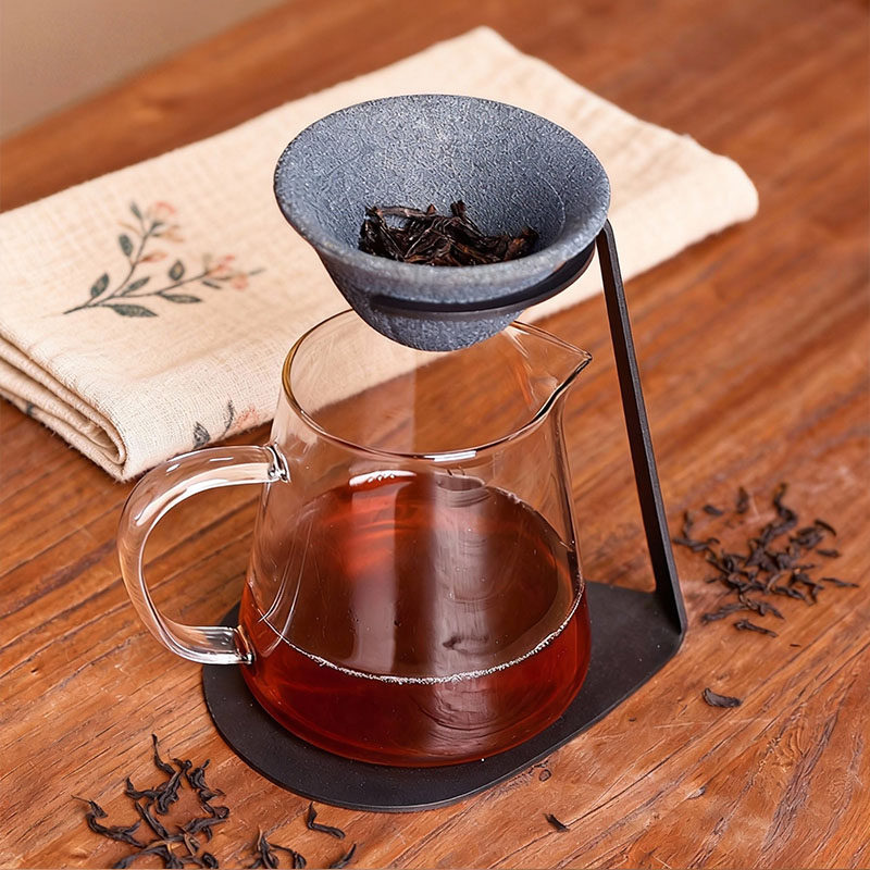 陶瓷无孔茶漏家用泡茶一体滤器咖啡过陶瓷茶具公道杯茶滤茶道配件