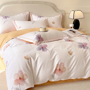 2026新100全棉四件套纯棉床上用品被套床单高端80支春秋四季床品