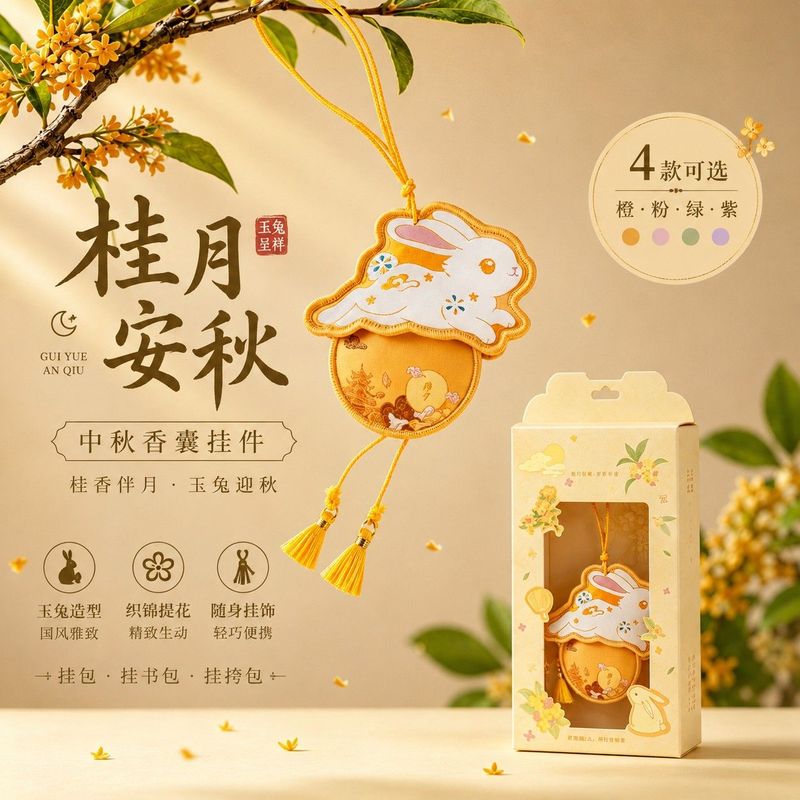 教师节送老师的心意小礼物中秋节香囊国风国潮艾草刺绣小香包挂饰