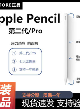 Apple/苹果Pencil二代笔原装正品ipad pro触控笔pencilpro笔新款