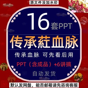 学校传承品悟红色背景传承家书赓续历史故事血脉精神课件PPT模板4