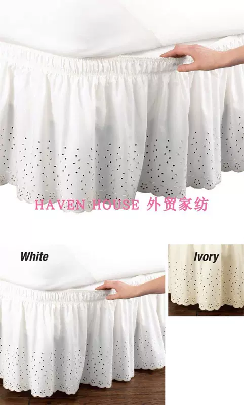 Tạp dề giường Không có bề mặt giường polyester f cotton thêu váy ngủ Giường đàn hồi không có bề mặt giường Váy đơn - Váy Petti