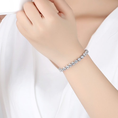 4mm Cubic Zirconia Tennis Bracelet Iced Out Chain Bracelets