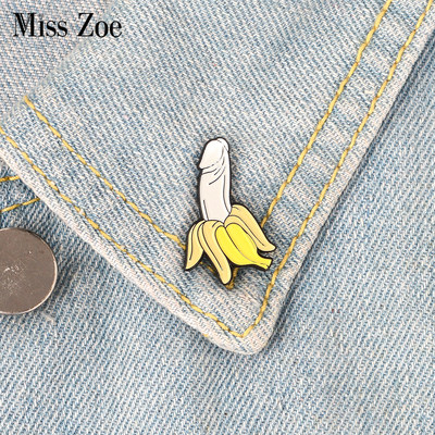 Banana enamel pin Cartoon fruit brooches Button Badge Gift