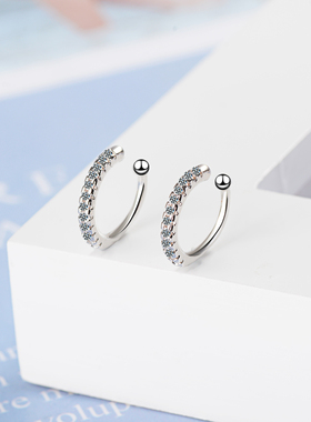 NewTodorova Simple Earcuff Tasteful Zircon Clip On Earrings