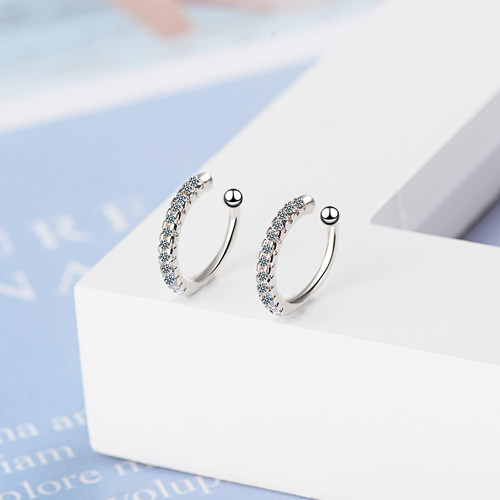 NewTodorova Simple Earcuff Tasteful Zircon Clip On Earrings