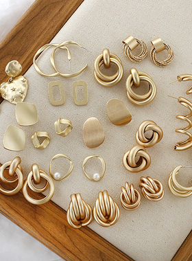 2024 Fashion Metal Statement Earrings Gold Color Geometric